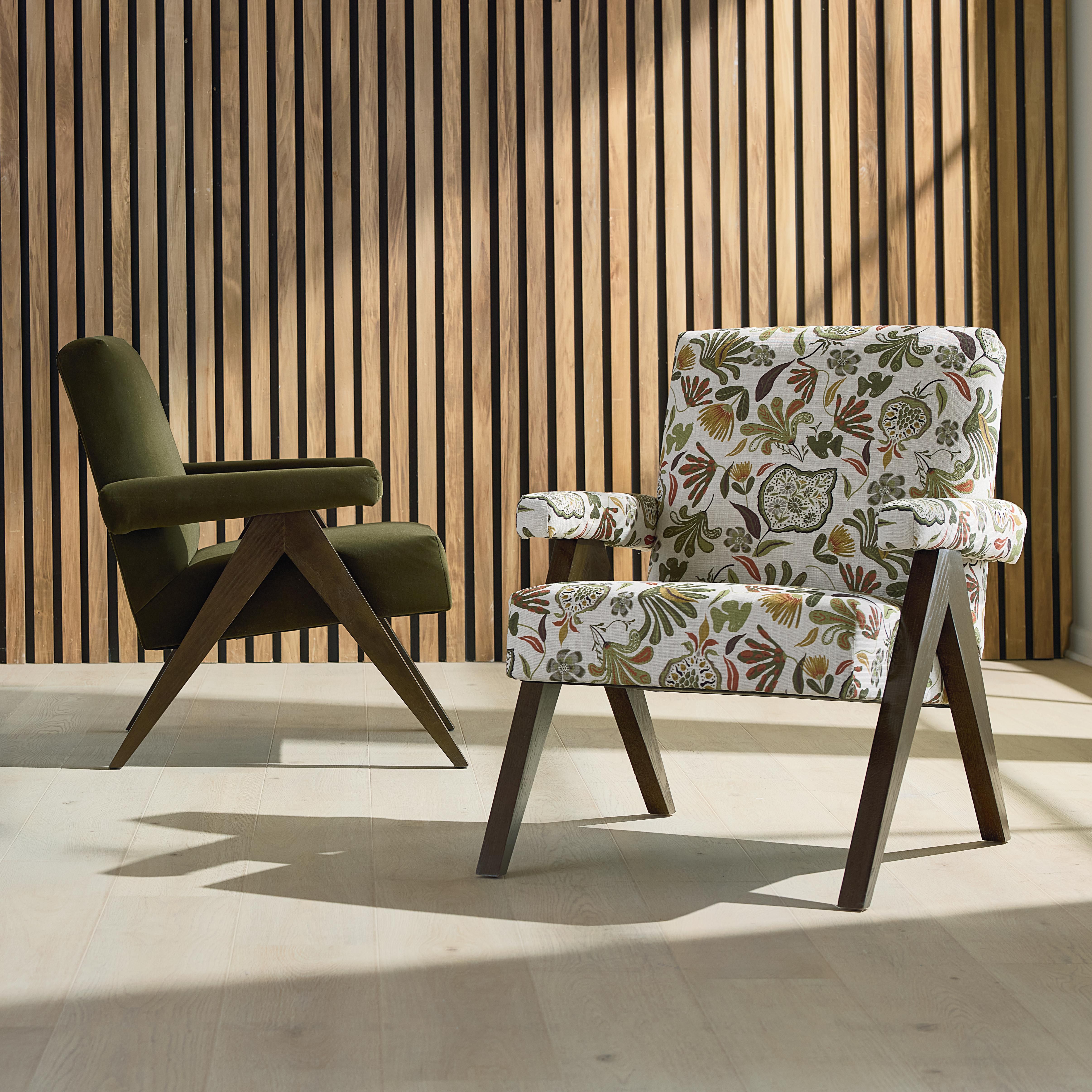 White accent chair