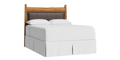 Heritage Live Edge Leather Upholstered Headboard