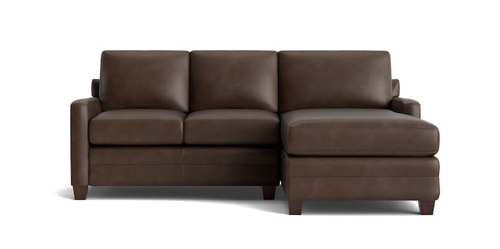 Leather Thin Track R Chaise Sectional image number 0