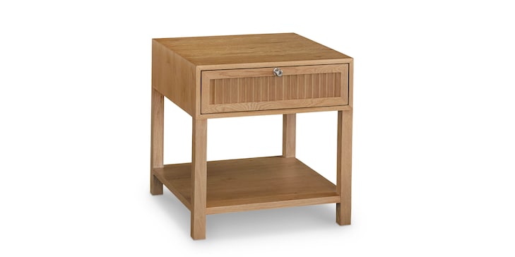Ribbed Drawer End Table image number 0