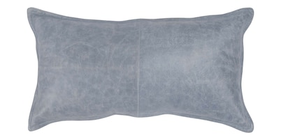 Dupont Leather Sea Fog Blue Lumbar Pillow Cover