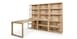 Peninsula Desk w/Bookcase & Hutch