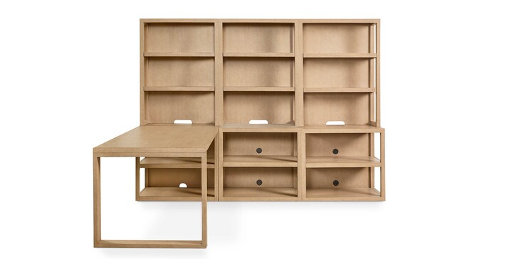 Peninsula Desk w/Bookcase & Hutch image number 4