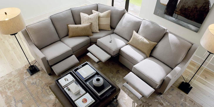 Reclining Fabric L Sectional image number 4