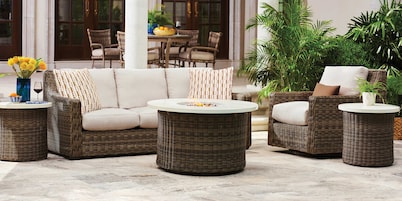 Oasis Outdoor Wicker End Table